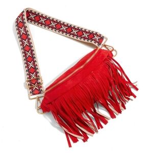 Red Tassle Crossbody